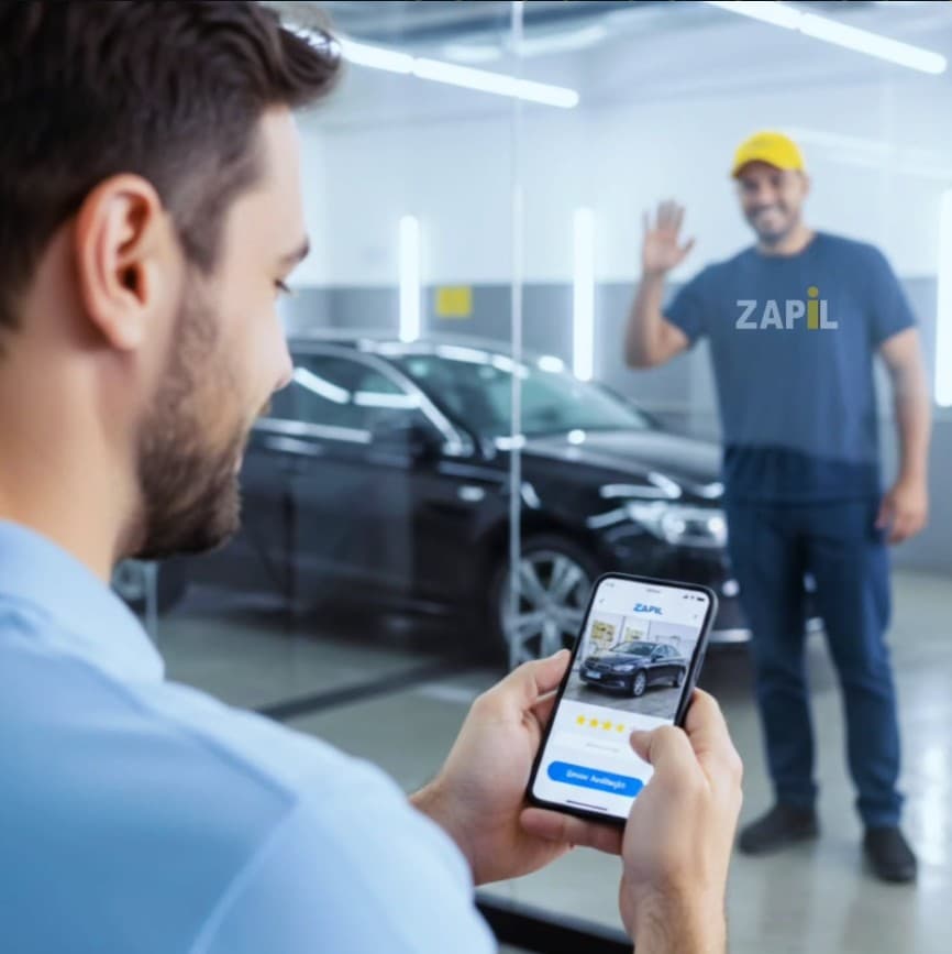 Cliente avaliando serviço no app ZAPIL